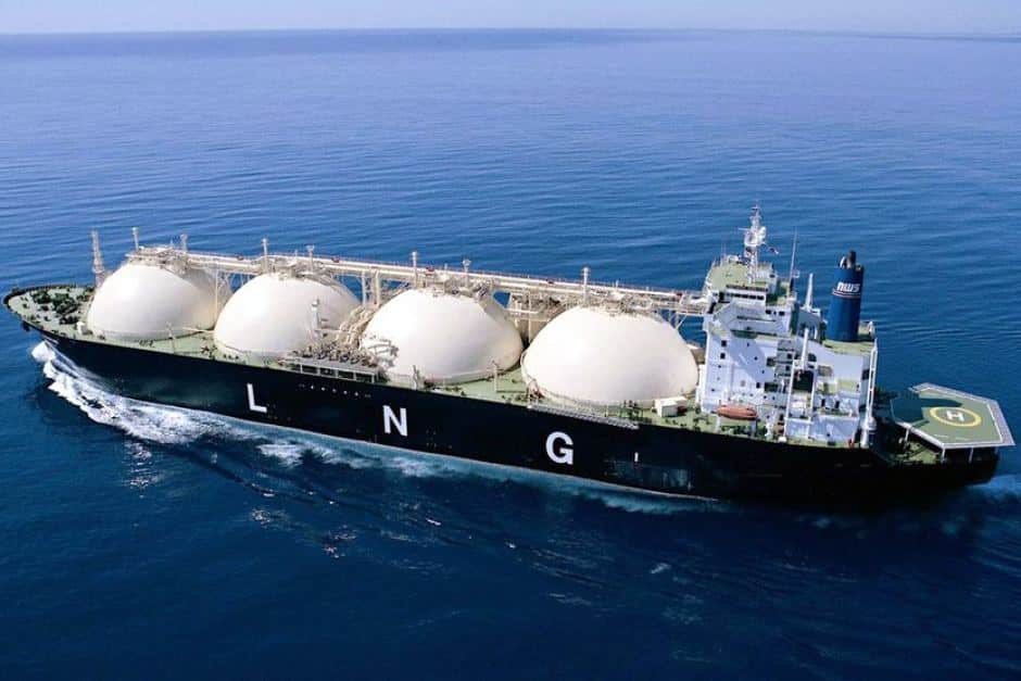 LNG cargo on sea