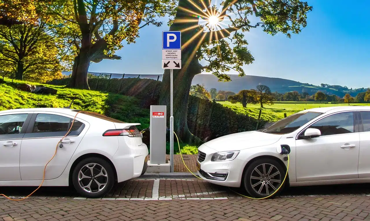 Electric car charging spot
