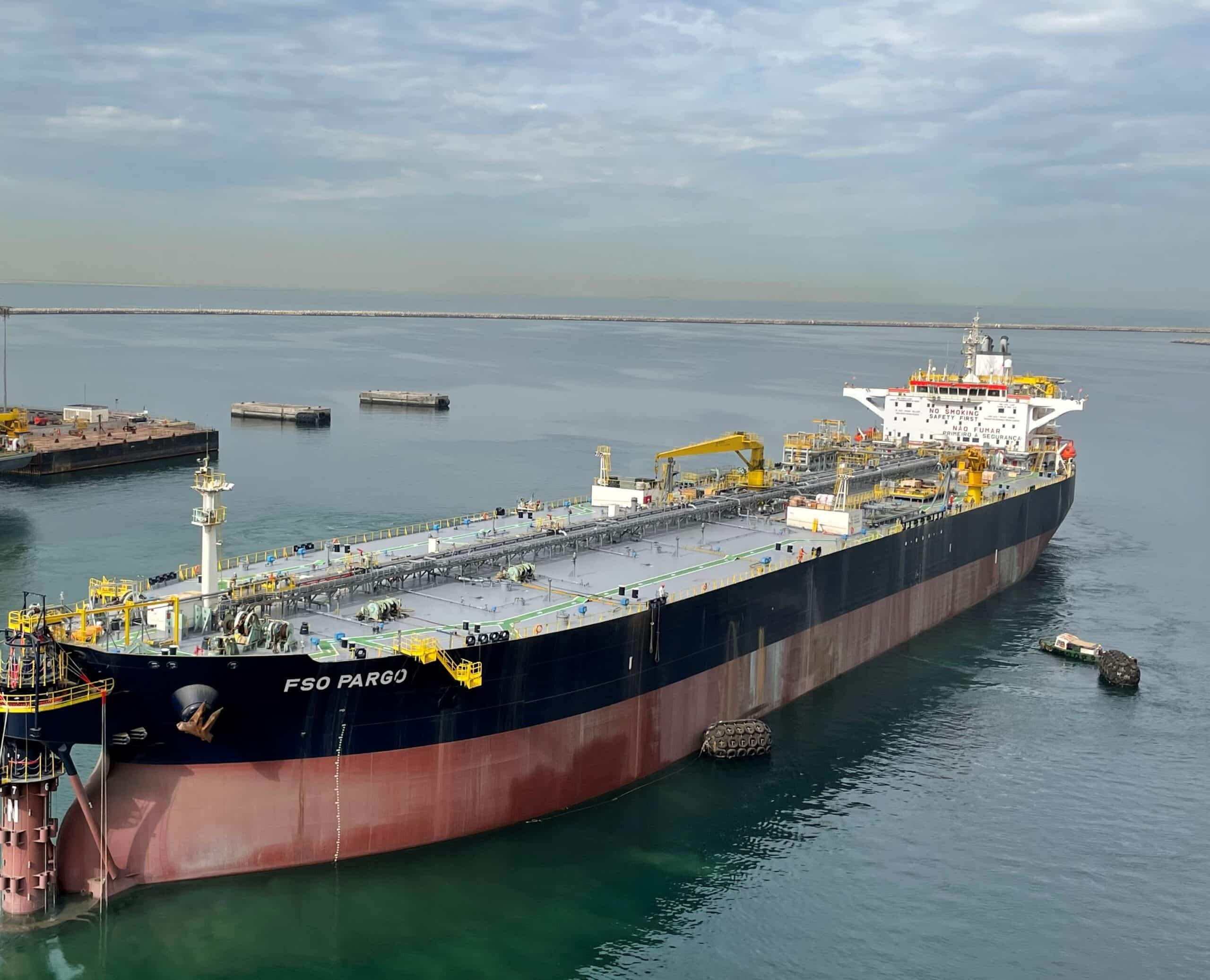 A Floating Storage and Offloading (FSO) on sea