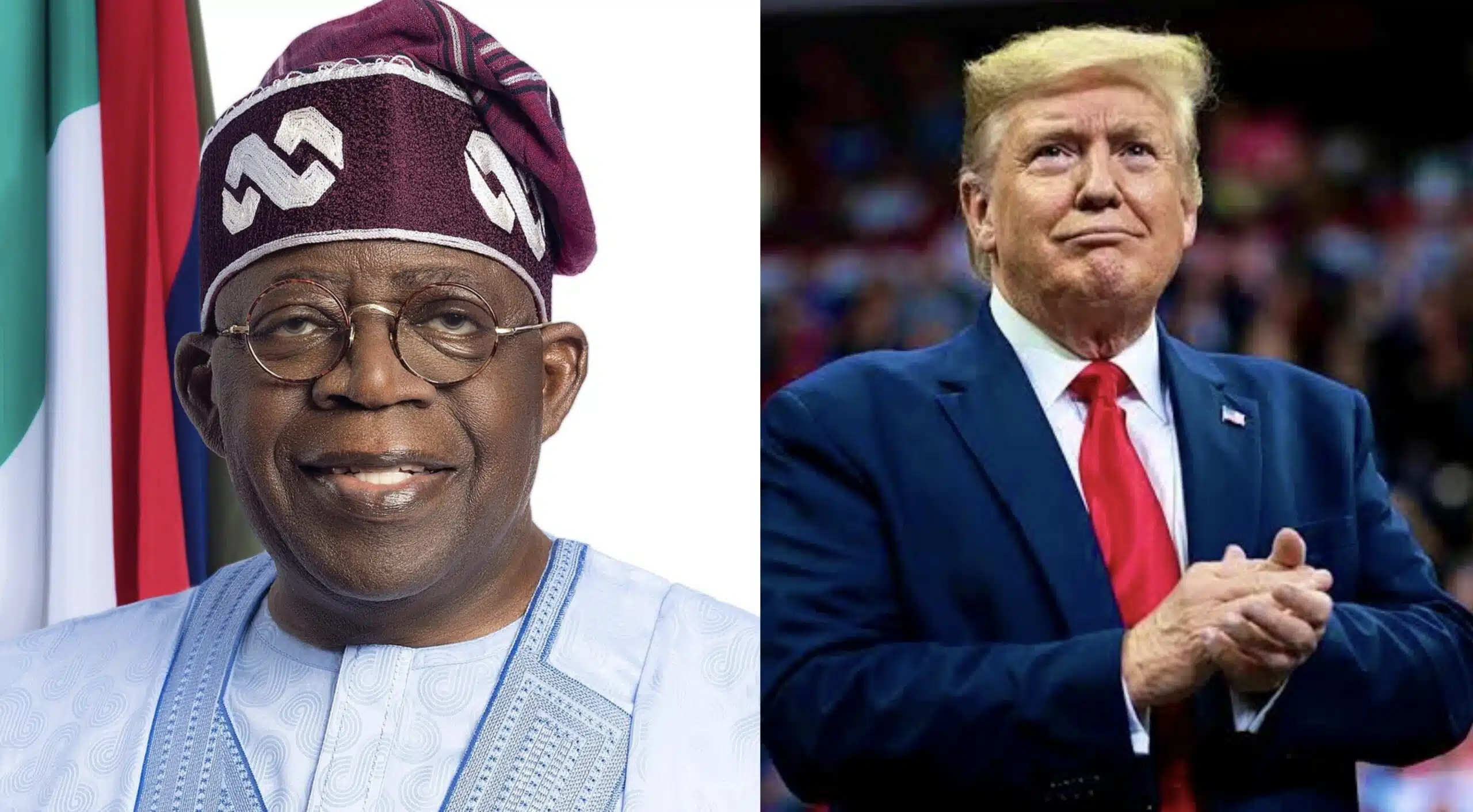 Nigeria's President, Tinubu and Donald Trump