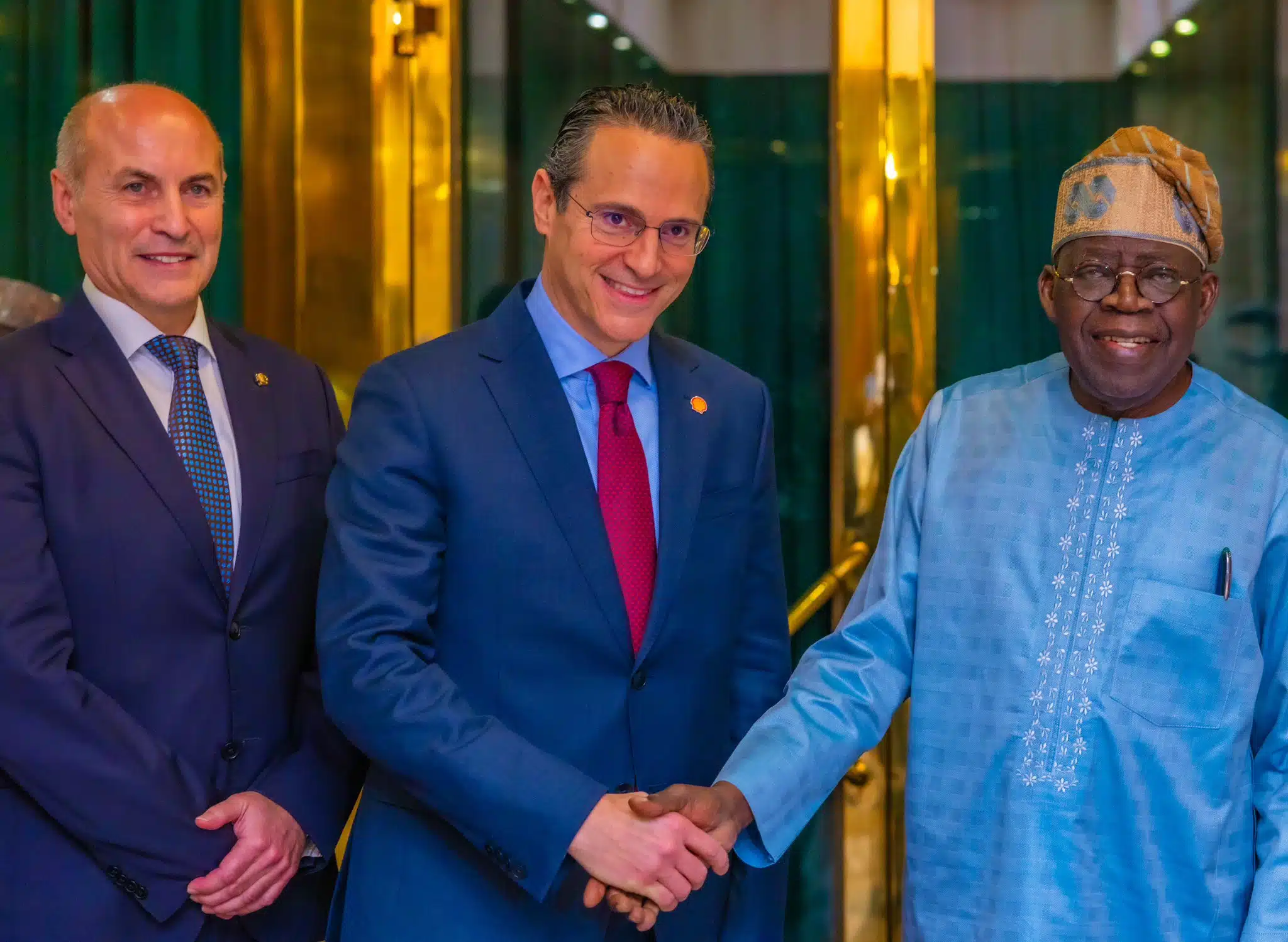 Shell executives meet with president Tinubu at the State House in Abuja