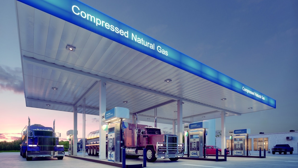 Compressed natural gas station