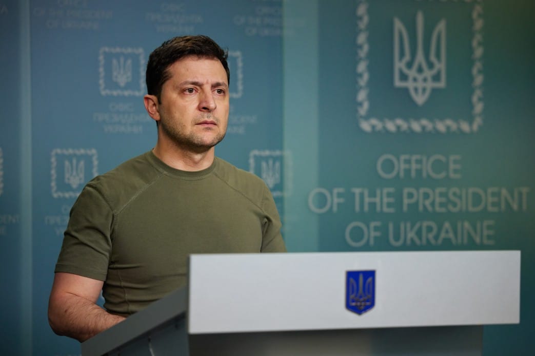 The president of Ukraine, Volodymyr Zelenskyy