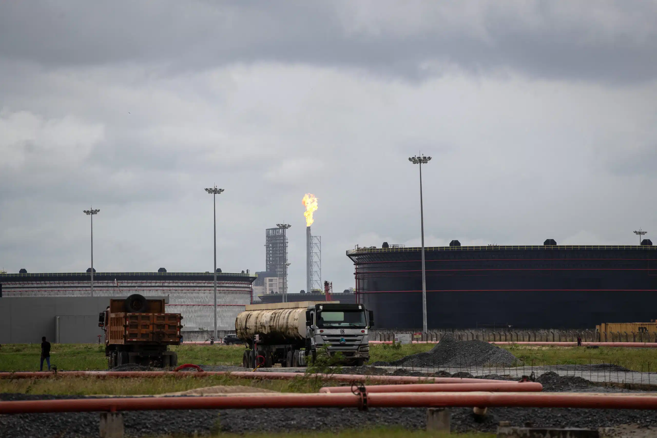 A storage facility at Dangote refinery in Nigeria