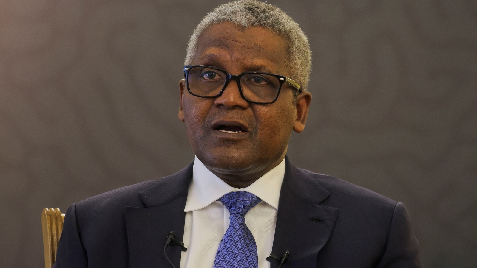 Nigeria's billionaire, Aliko Dangote speaking at an event